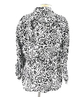 Shirt Size 16 Long Sleeve Or Button Up Sleeve Black And White By Charter Club - TheRealThreads